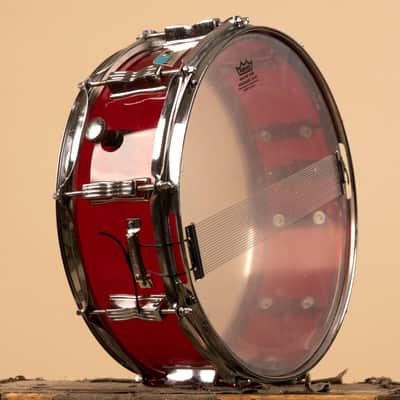 1970s Ludwig 5x14 Red Vistalite Snare Drum image 12
