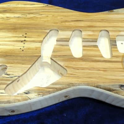 Spalted Sugar Maple Top / Aged Pine Strat body Standard Hardtail 3lbs 7oz #3696 **IMPORTS INCLUDED image 5