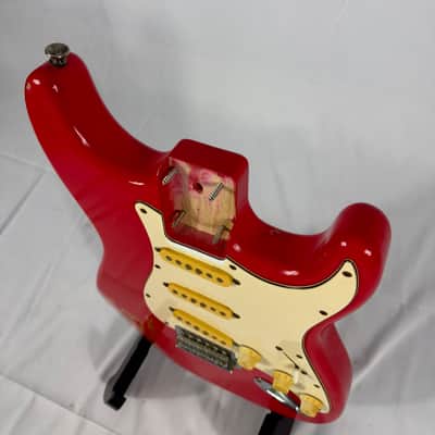 Aria Budweiser Branded Electric Guitar Body Loaded 2000’s - Red image 9