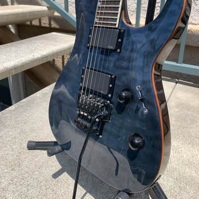 ESP LTD MH-400 2000's Quilted Maple Blue image 1