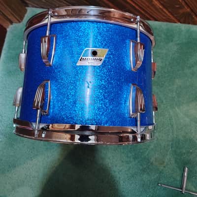 Ludwig No. 944 Classic 9x13" Rack Tom (3-Ply) with Pointed Blue/Olive Badge 1973 - 1976 - Maple Cortex image 1