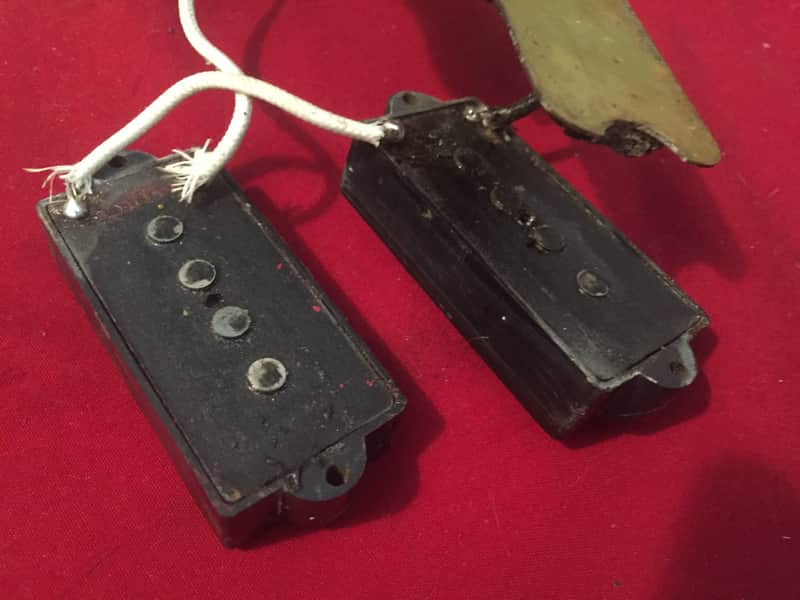 Vintage Fender Precision Bass Pickup Pre CBS 1962 1963 1964 Black Bottom image 1