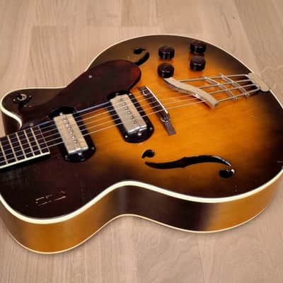 1957 Harmony H62 Vintage Archtop Electric Guitar Sunburst w/ Gibson P-13 Pickups, Case image 16