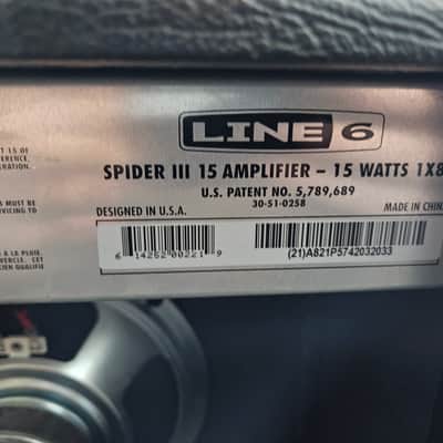 Line 6 Spider III 15 15-Watt 1x8" Digital Modeling Guitar Practice Amp 2006 - 2009 - Black image 8
