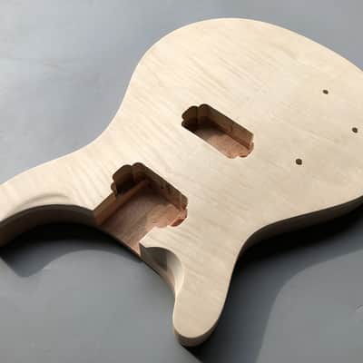 Left Hand Guitar Body Mahogany Flame Maple Veneer Guitar Bodies image 1