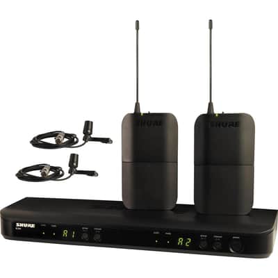 Shure BLX188/CVL Dual-Channel Dual Lavalier Wireless Mic System, Includes 2x BLX1 Bodypack Transmitter, BLX88 Dual Channel Receiver, 2x CVL Centravers image 3
