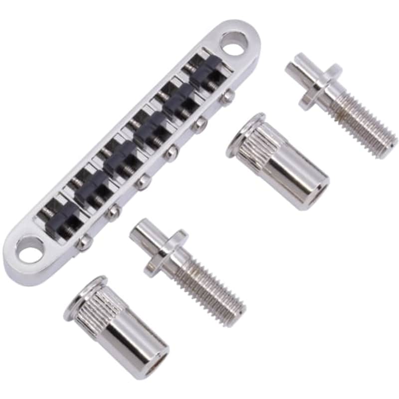 Nickel Bridge - Graphtech, ResoMax NV2, Tune-O-Matic Bridge, String Saver Saddles, 6mm Posts image 1