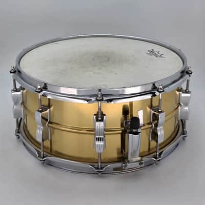 Used Ludwig Rocker LM304 Brass Snare Drym 14x6.5 - Good image 3