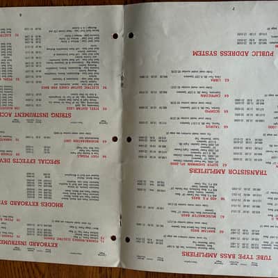 Fender Price List 1971 - Actual Fender musical Instrument Price List from 1971. It lists EVERYTHING Fender sold at that time with prices. image 2