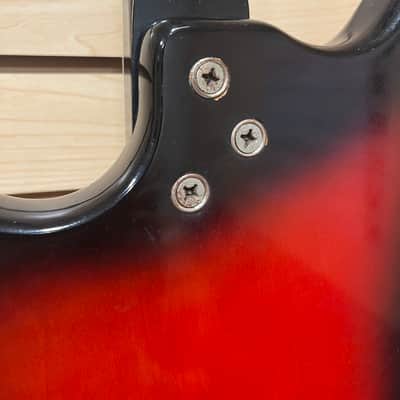 Harmony H17 Silhouette / Bobkat 1965 - Cherry Red Sunburst image 13