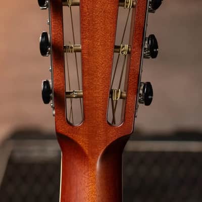 National Style 1 Baritone Tricone Resonator, Slimline Pickup - Antique Brass with Hardshell Case image 6
