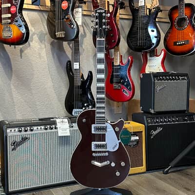 Gretsch G5220 BT BroadTron Jet in Dark Cherry Metallic w/ Case image 9