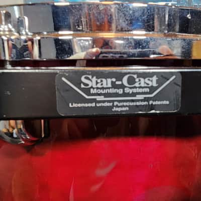 Tama Starclassic Performer 13x12 Rack Tom, Transparent Red. Vintage .1994 image 25