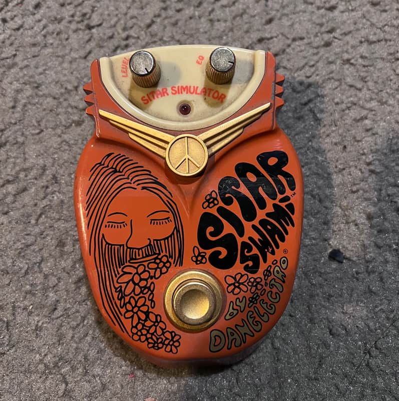 Danelectro Sitar Swami 2010s - Orange TESTED & WORKS image 1