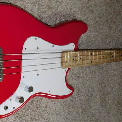 Fener Squier Affinity Bronco Bass Guitar Torino Red 2017 image 3