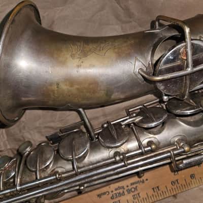 Vintage Buescher True Tone Silver C-Melody Saxophone, Good Condition image 13