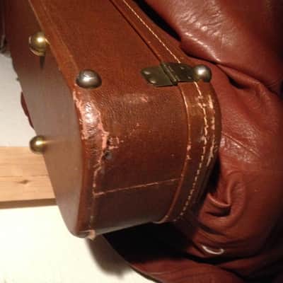 Gibson Vintage Hardshell Case 1950,s Brown 4 latch case image 5