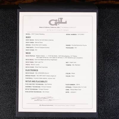 G&L ASAT Classic Bluesboy Monkey Pod image 15