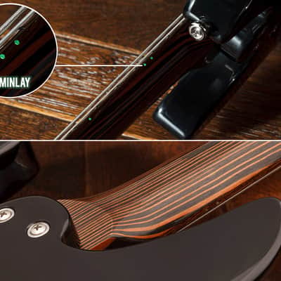 Lindo Sahara Electric Bass Guitar (30" Short Scale) | Nautical Star 12th Fret Inlay - Graphic Art Finish | 20th Anniversary Special Edition image 12