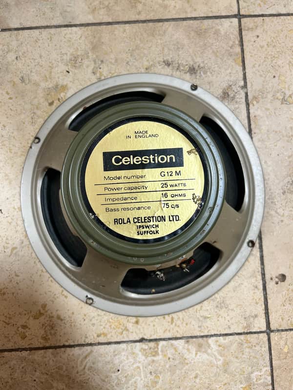 1971 Celestion G12M Greenback 16 Ohms 75hz image 1