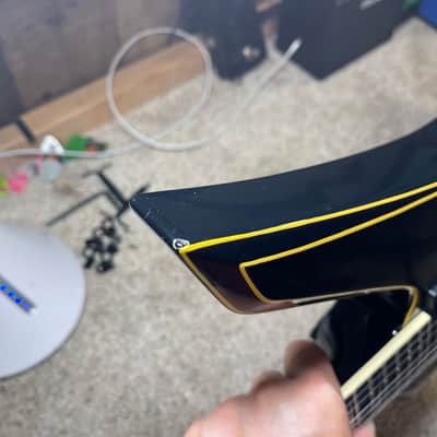 Jackson USA SE2 Kelly 2022 SE2 Kelly USA 2022 Black Gloss with Custom Pinstripes image 7