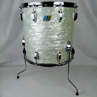 Ludwig 16x16"WMP Floor Tom Drum Vintage 70s Blue/Olive 3Ply Flame Maple Re-Rings image 1