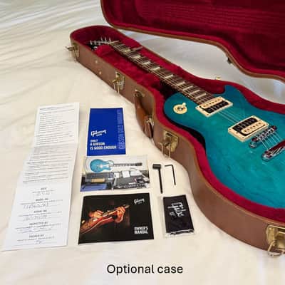 2016 Gibson Les Paul Studio Deluxe - Caribbean Night Blue - Free Pro Setup image 22