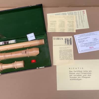 Moeck Tenor maple recorder flute including original case image 3