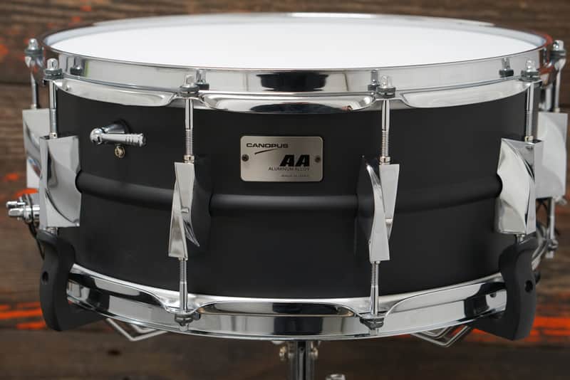 Canopus 6x14" Aluminum Alloy Snare Drum - Jet Black image 1