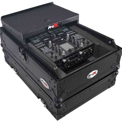 ProX XS-M11LTBL Pioneer DJM-S11 or Rane 72 MK2 Mixer Flight Case with Laptop Shelf - Black image 8