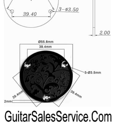 Les Paul Style Aluminum Alloy Engraved Switch Cover - Chrome image 2