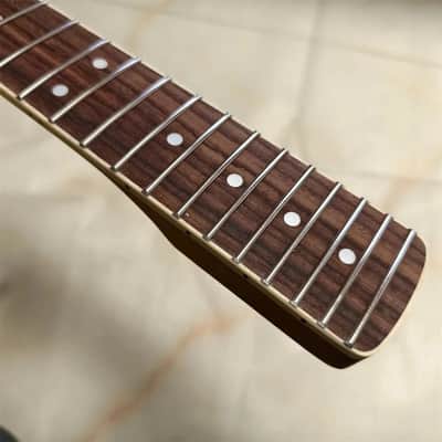 Roasted Maple Short Scale Strat Style Guitar Neck, Rosewood 22 Frets image 2