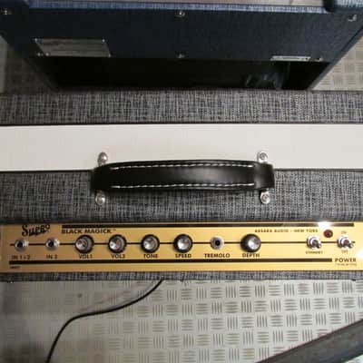 Supro 1695T Black Magick Black Rhino Hide Tolex image 3