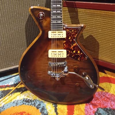 PeaceQ Custom Deluxe Goldfoil Flame Sunburst image 7