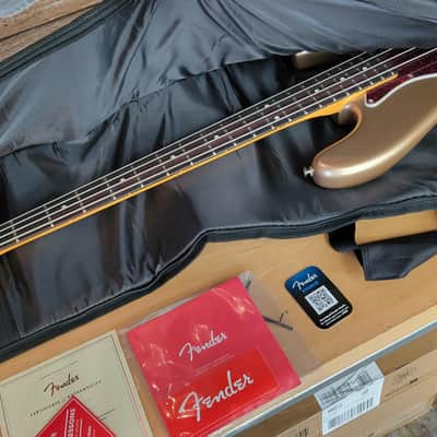 2025 Fender American Professional Classic Jazz Bass in Firemist Gold wDeluxe Bag image 22
