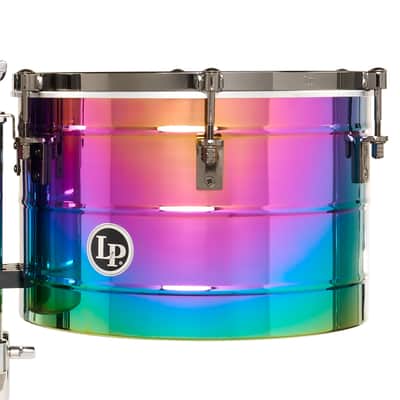 Latin Percussion Tony Succar 15-16 Thunder Timbale Rainbow Black Nickel image 5