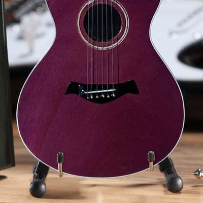 Axe Heaven 1:4 Scale Replica Prince Acoustic Guitar Taylor 612CE Mini Guitar Purple Sparkle image 4