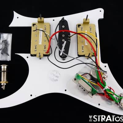 Ibanez JEMJR Steve Vai HSH LOADED PICKGUARD, Quantum White, Guitar Alnico image 2