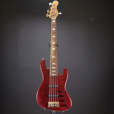 Sadowsky MetroLine 21-Fret Standard J/J Bass Limited Edition 2023 5-String Majestic Red Transparent Satin image 4