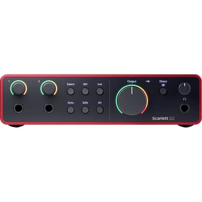 Focusrite Scarlett 2i2 4th Gen, 2-in, 2-out USB Audio Interface image 1