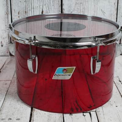 Ludwig Vintage 1970s Vistalite Tom Drum Red Vistalite Acrylic 12 Inch Tom Drum image 1