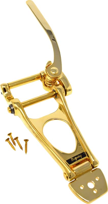 Genuine Bigsby B12 Vibrato Tailpiece with Tremolo Bar, Gold image 1