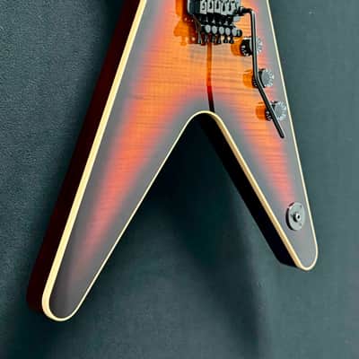 Dean - USA - ML - Flame Top - Trans Brazilia - Floyd Rose - Double Black / Zebra Pickups - Black Hardware - OHSC - Call for Best Price !!! image 3