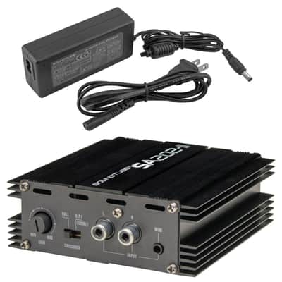SoundTube SA202-II Class AB Mini Amplifier with 15V Power Supply, Black image 1