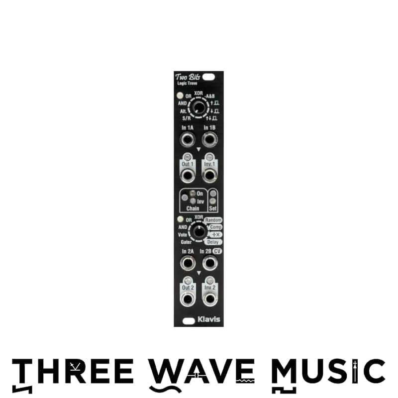 Klavis Two Bits (Black) - Dual Logic Processor with Chaining and CV Functions [Three Wave Music] image 1