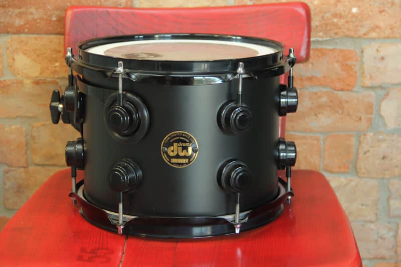 DW Collector's Drum Workshop  - matte black 10x8 rack tom image 1