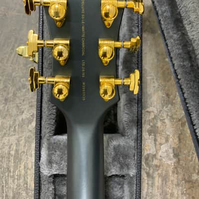 D'Angelico Deluxe 59 RARE Limited Edition #28/50 Matte Charcoal Archtop Electric Guitar - Gold Hardware, Abalone Block Inlays image 7