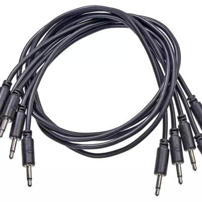 Black Market Modular Eurorack Patch Cables (100cm - Black - 5 Pack) image 1