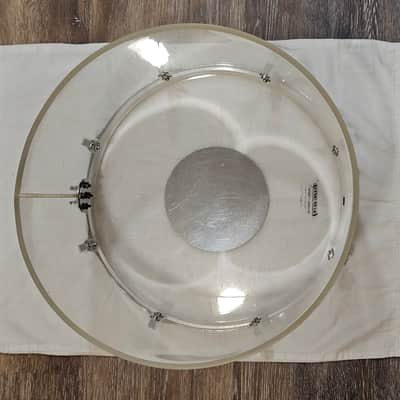 1970s Ludwig Vistalite Clear Concert Tom 14x16 Blue/Olive Badge #1750802 Vintage image 6