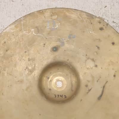 Japanese 12" Hi Hat Cymbals Pair Vintage 1960's 374g/379g image 9